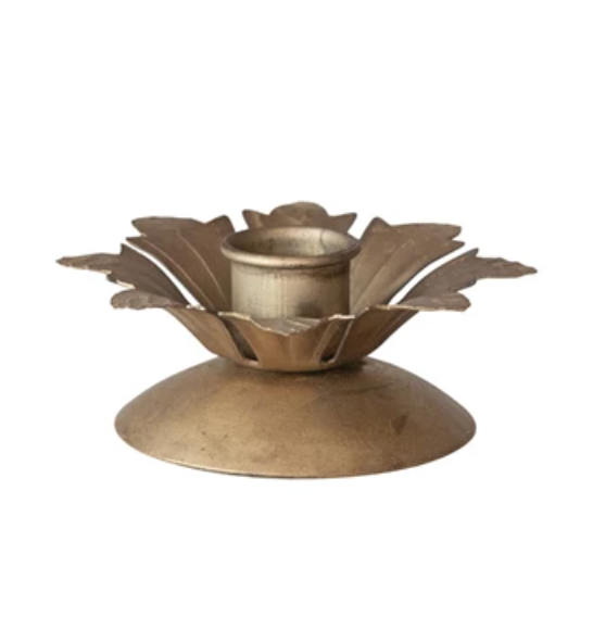 Metal Floral Taper Holder