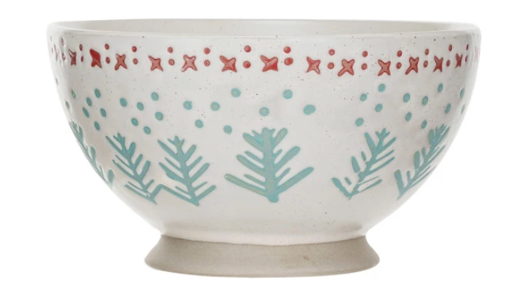 Christmas Cottage Stoneware Bowls