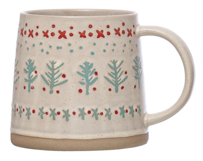 Christmas Stoneware Cottage Mug