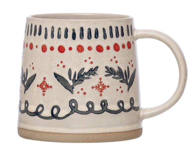 Christmas Stoneware Cottage Mug