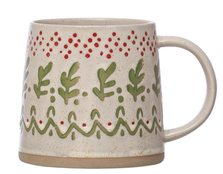 Christmas Stoneware Cottage Mug