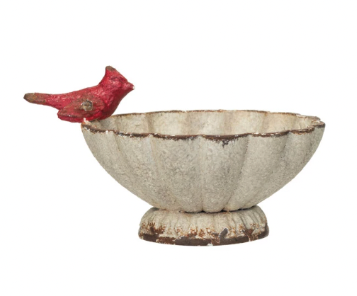 Decorative Pewter Fluted Bowl