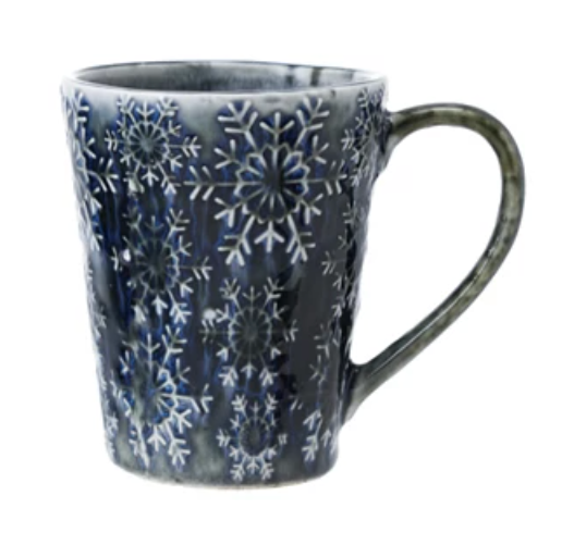 Debossed Stoneware Silent Night Mug