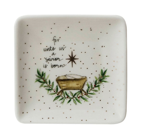 Oh Holy Night Stoneware Dish