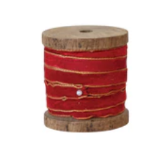 Velvet Ribbon on Wood Spools