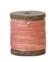 Velvet Ribbon on Wood Spools