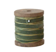Velvet Ribbon on Wood Spools