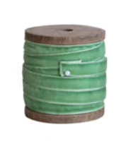 Velvet Ribbon on Wood Spools