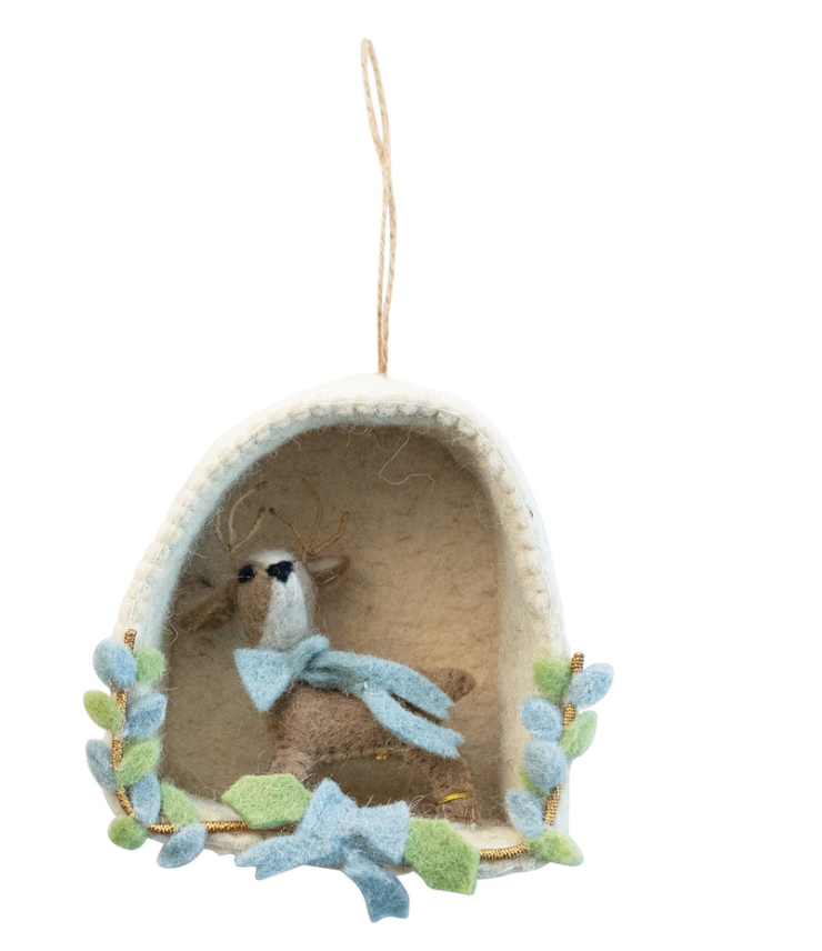 Handmade Wool Felt Animal Ornament