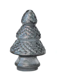 Blue Collection Embossed Mercury Glass Tree