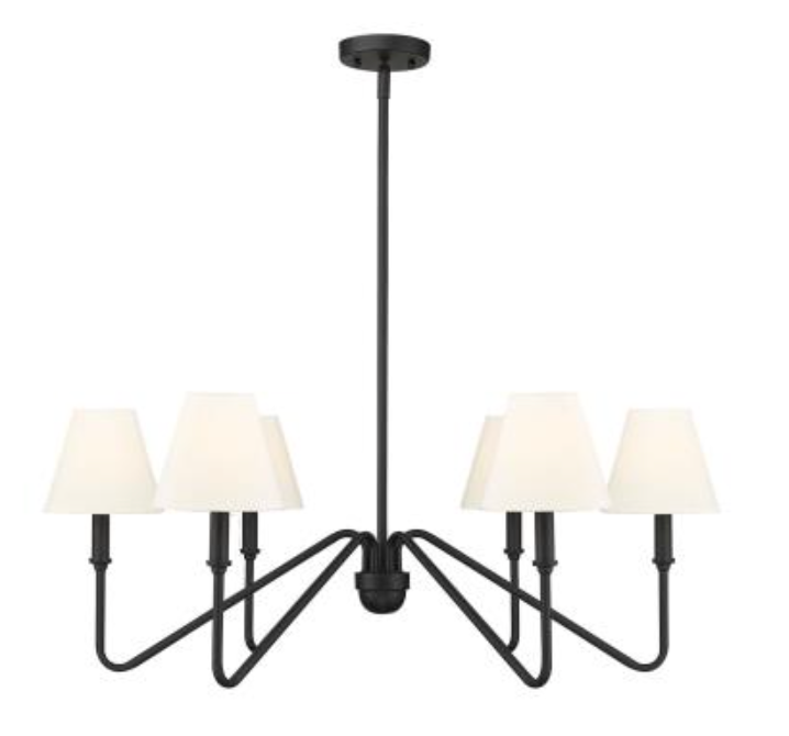 Jaquelin 6 Light Chandelier with Shades