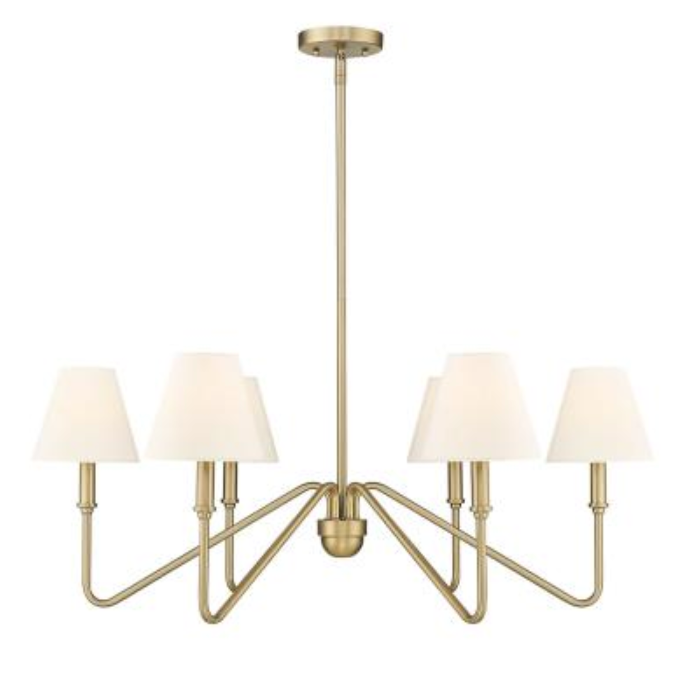 Jaquelin 6 Light Chandelier with Shades