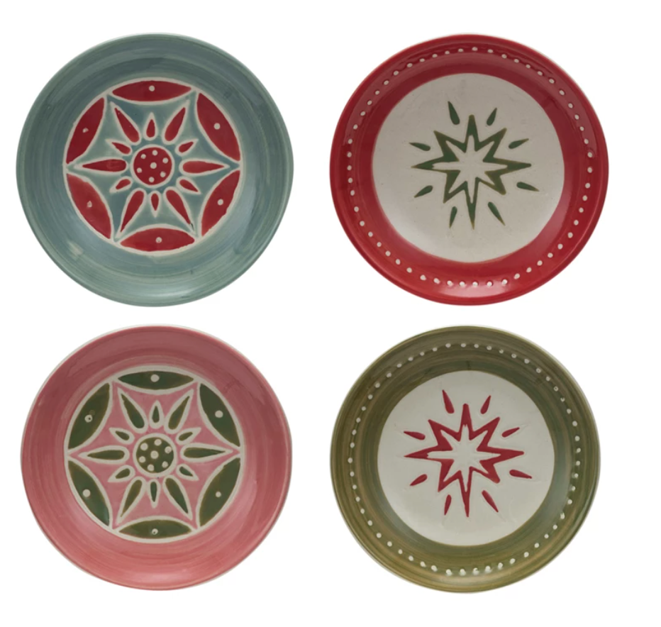 Hand-Painted Holiday Plates