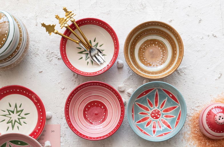 Hand-Painted Holiday Plates