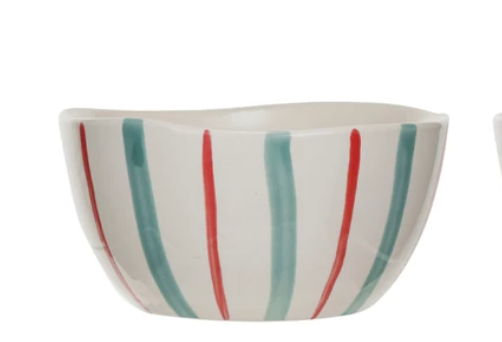 Striped Holiday Bowls