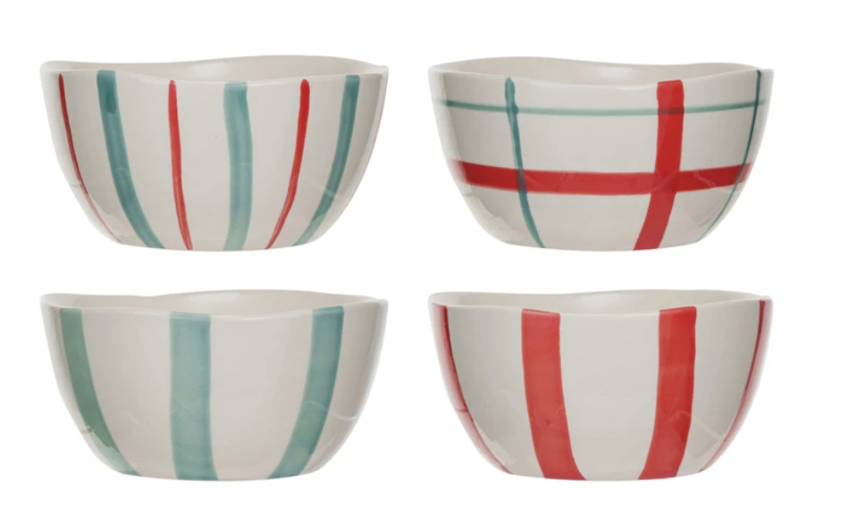 Striped Holiday Bowls