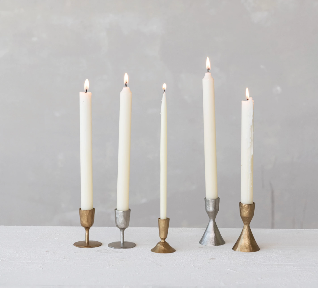 Hand-Forged Cast Iron Candle Holder