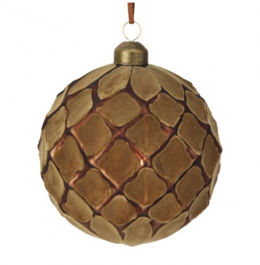 Glass Velvet Diamond Ball Ornament