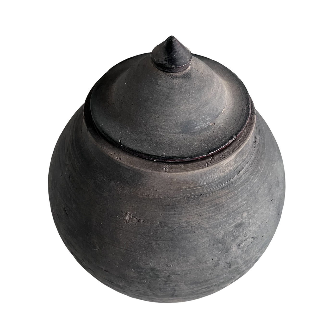 Lidded Village Jar