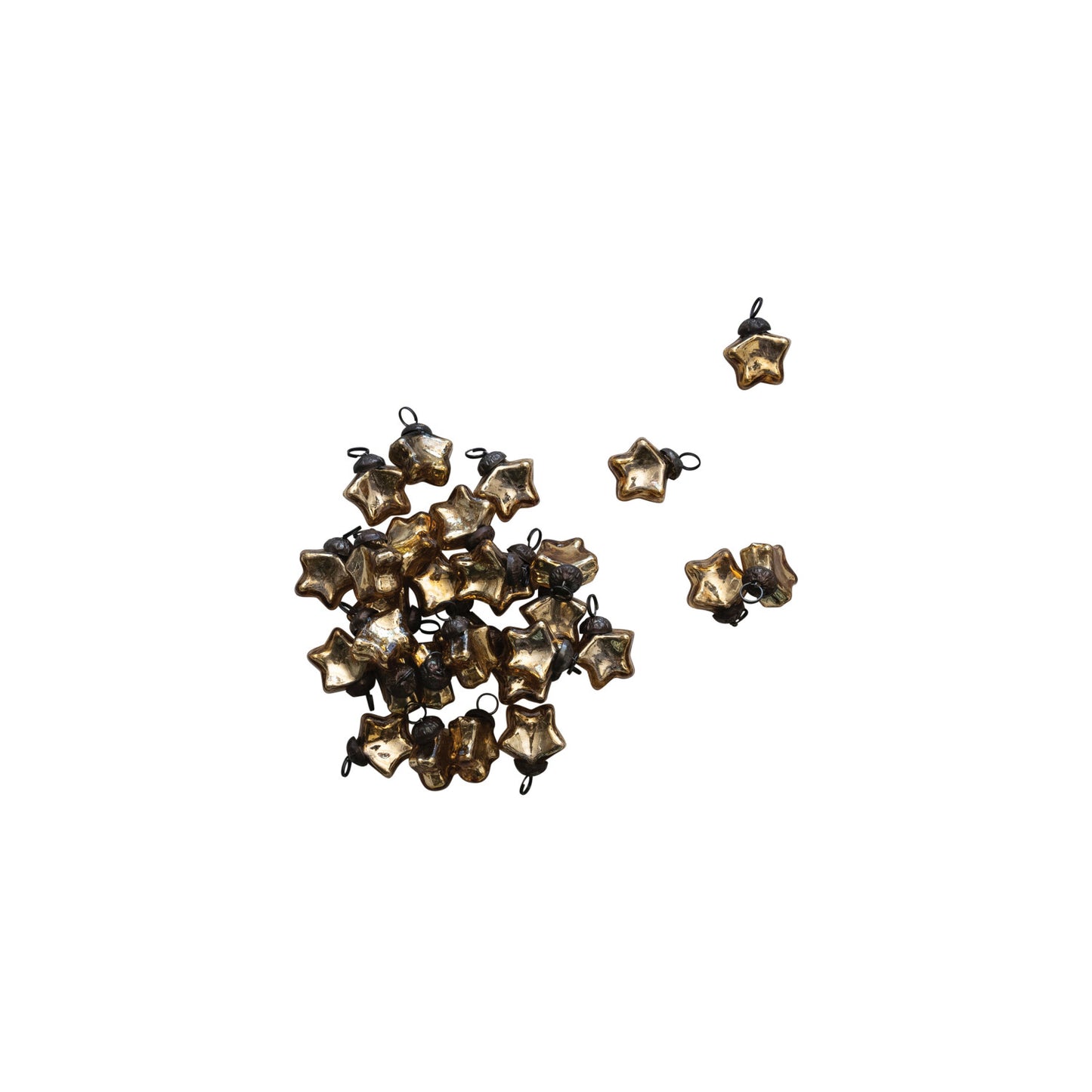 Star Mercury Glass Ornament Set