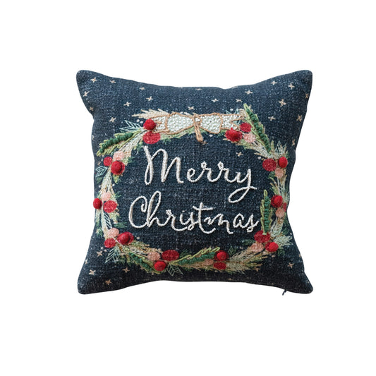 Christmas Wreath Pillow