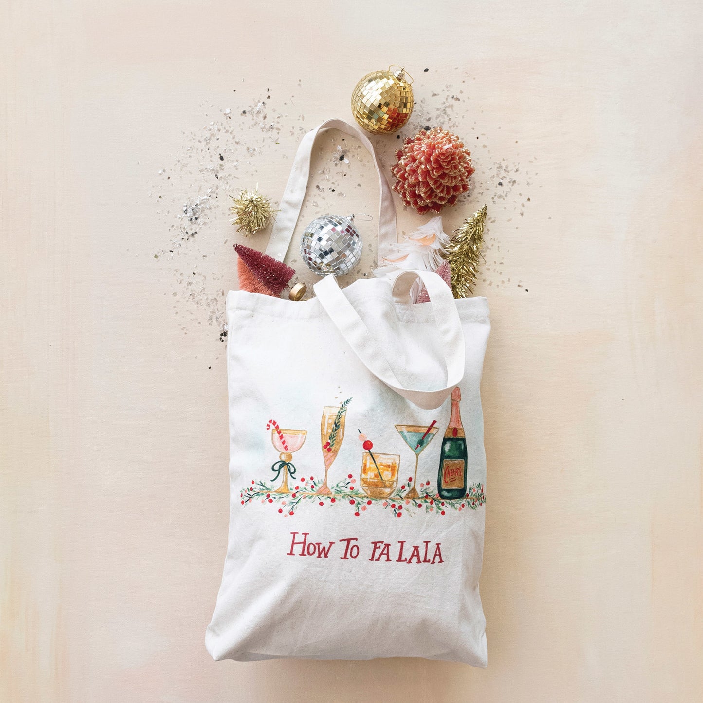 Holiday Cocktails Tote Bag