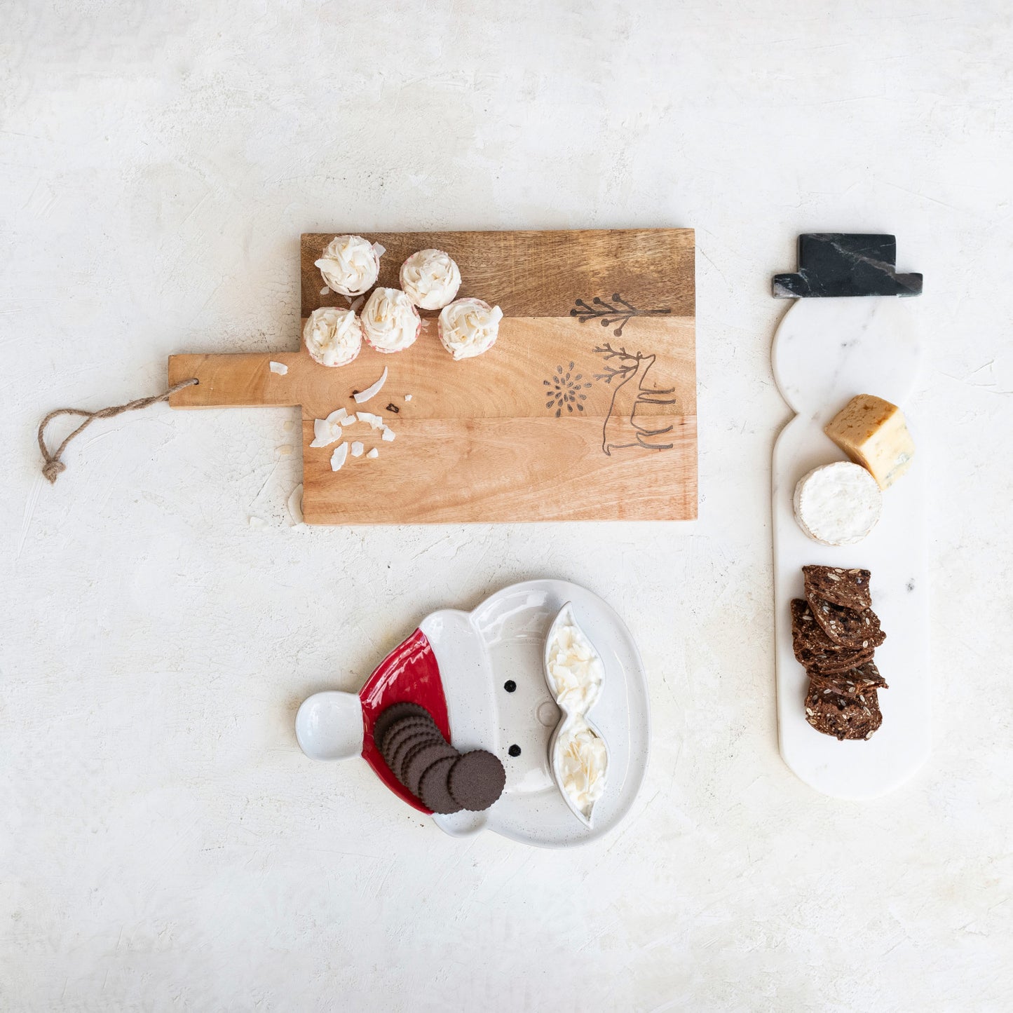 Marble Snowman Cutting/Cheese Board