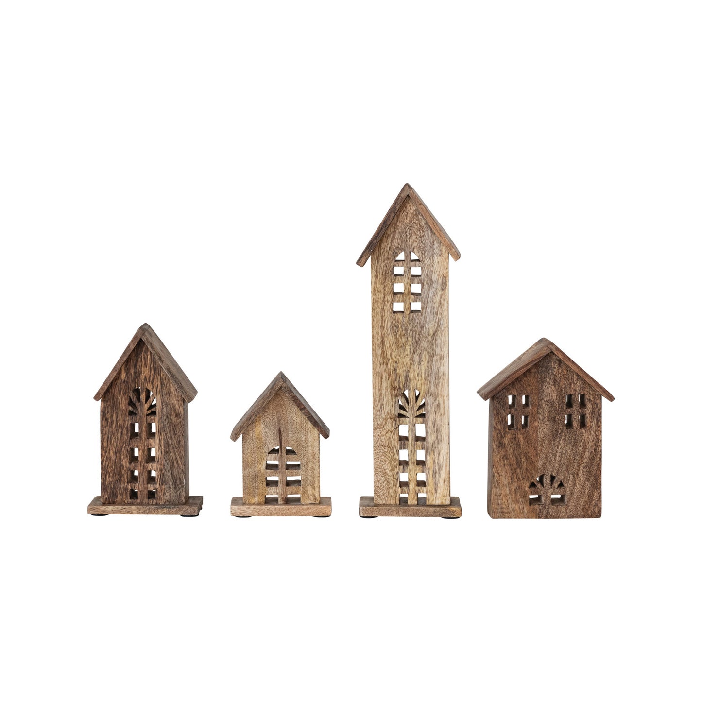 Carved Mango Wood House Set