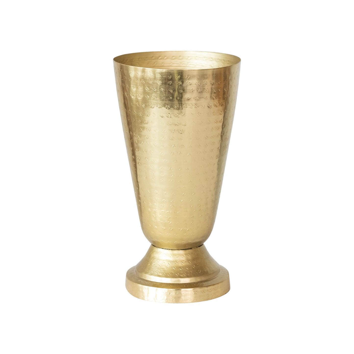 Hammered Brass Vase