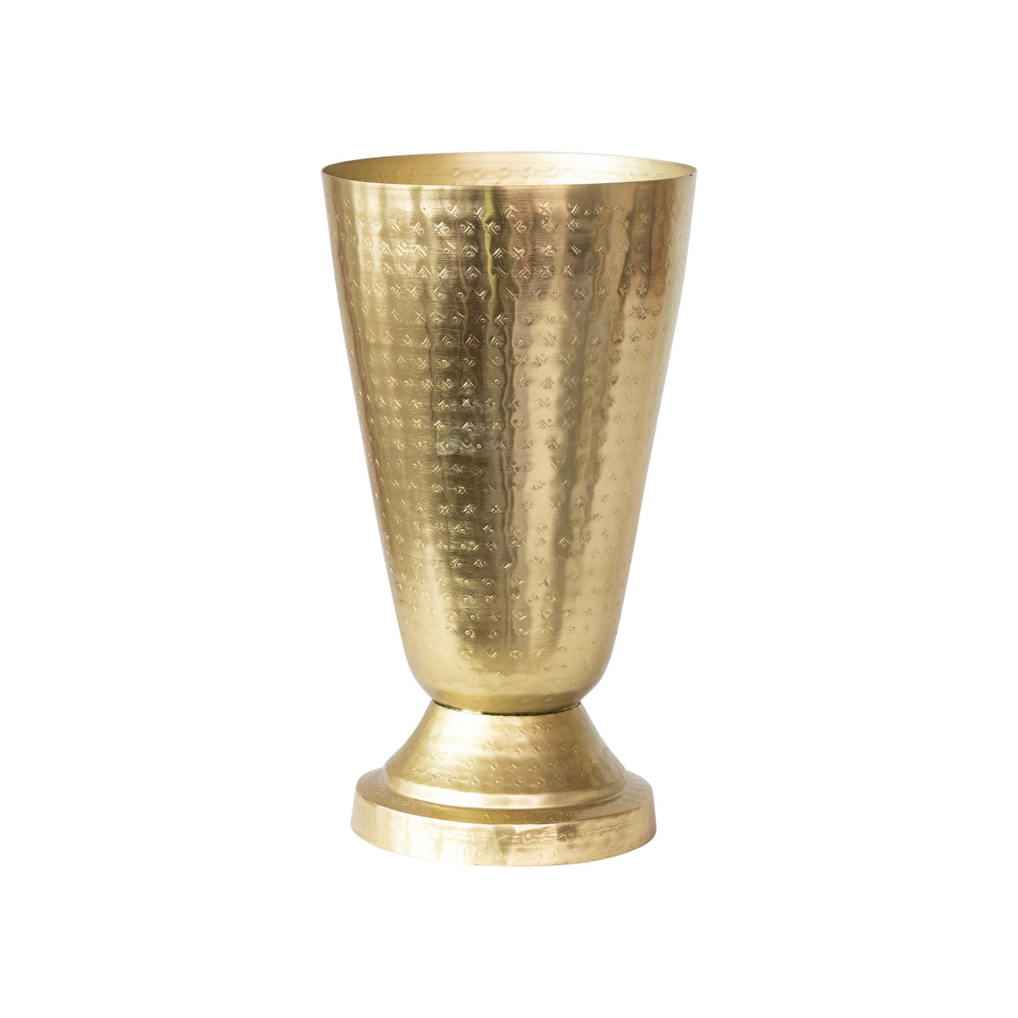 Hammered Brass Vase