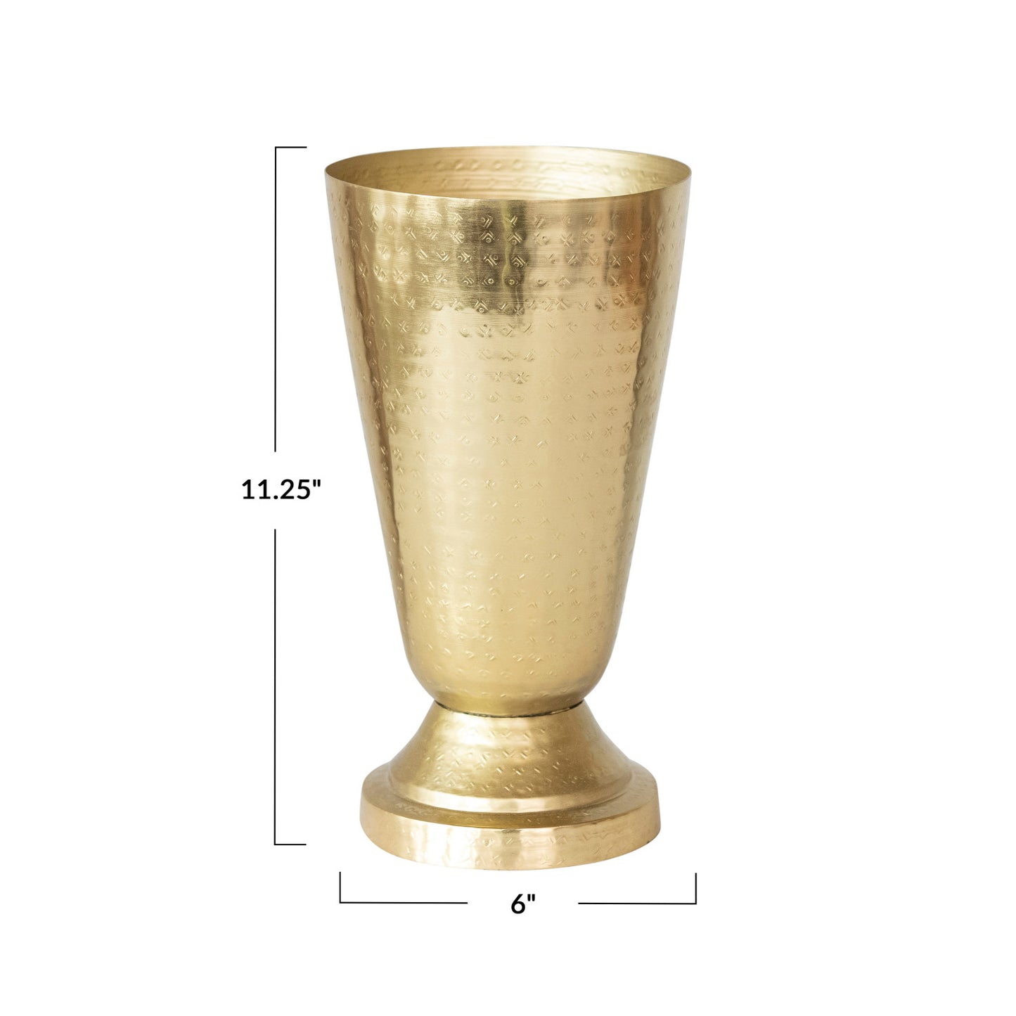 Hammered Brass Vase