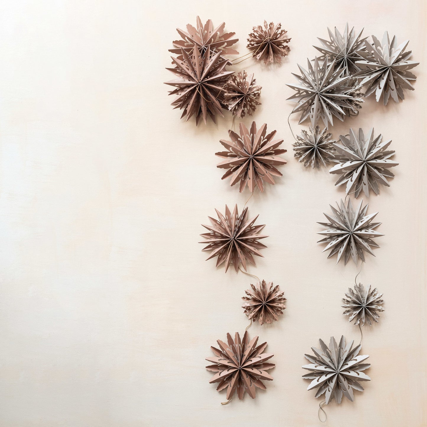 Recycled Paper Snowflake Garland