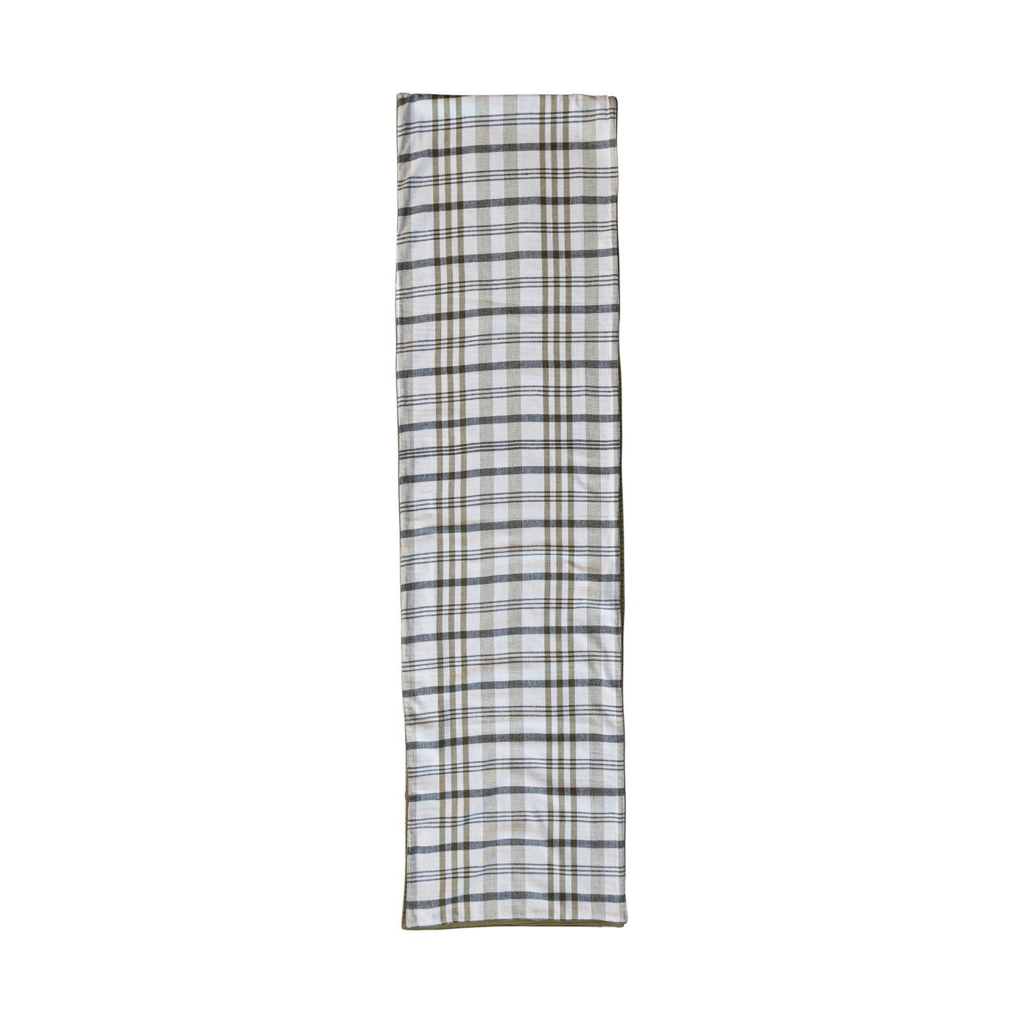 Table Runner with Plaid Pattern