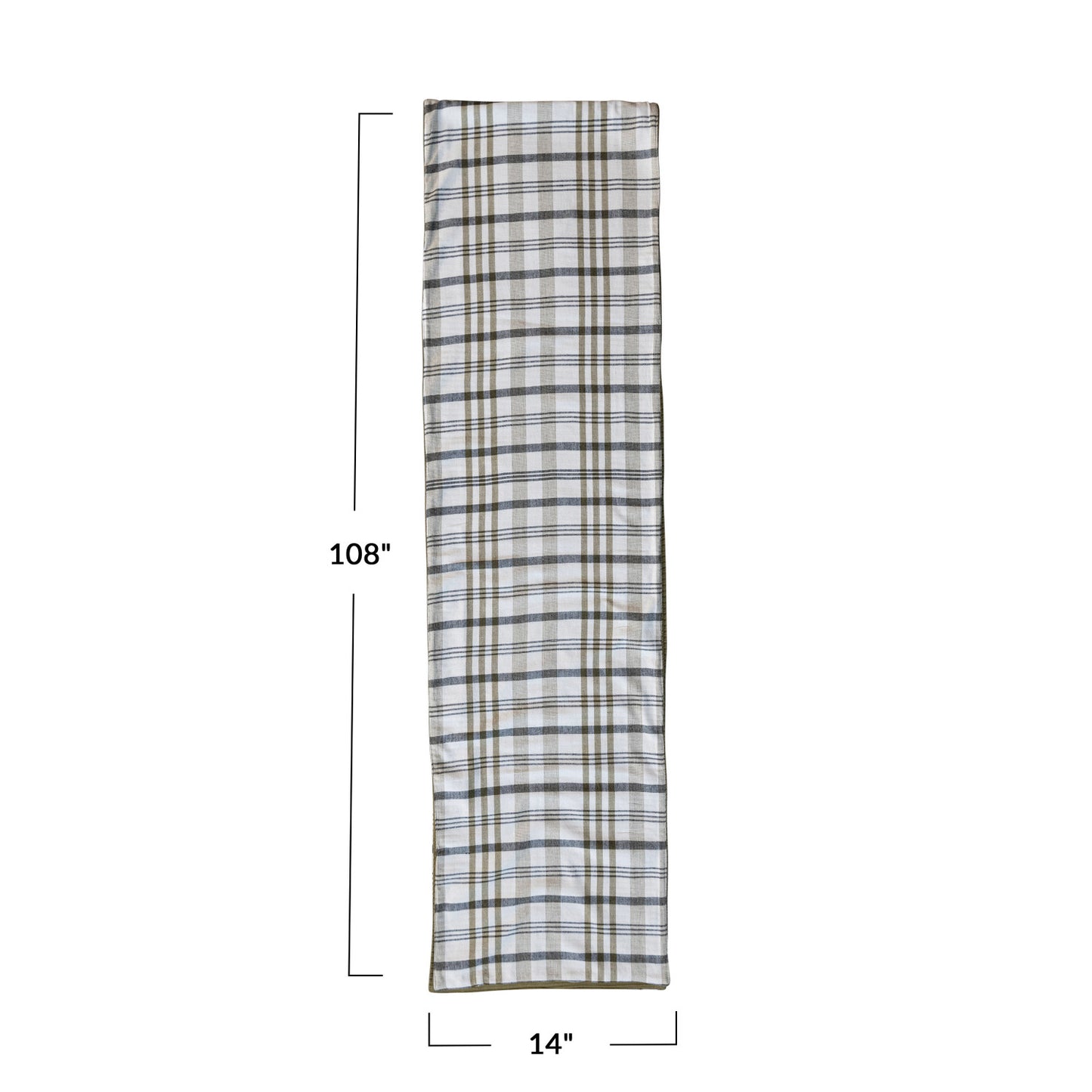 Table Runner with Plaid Pattern