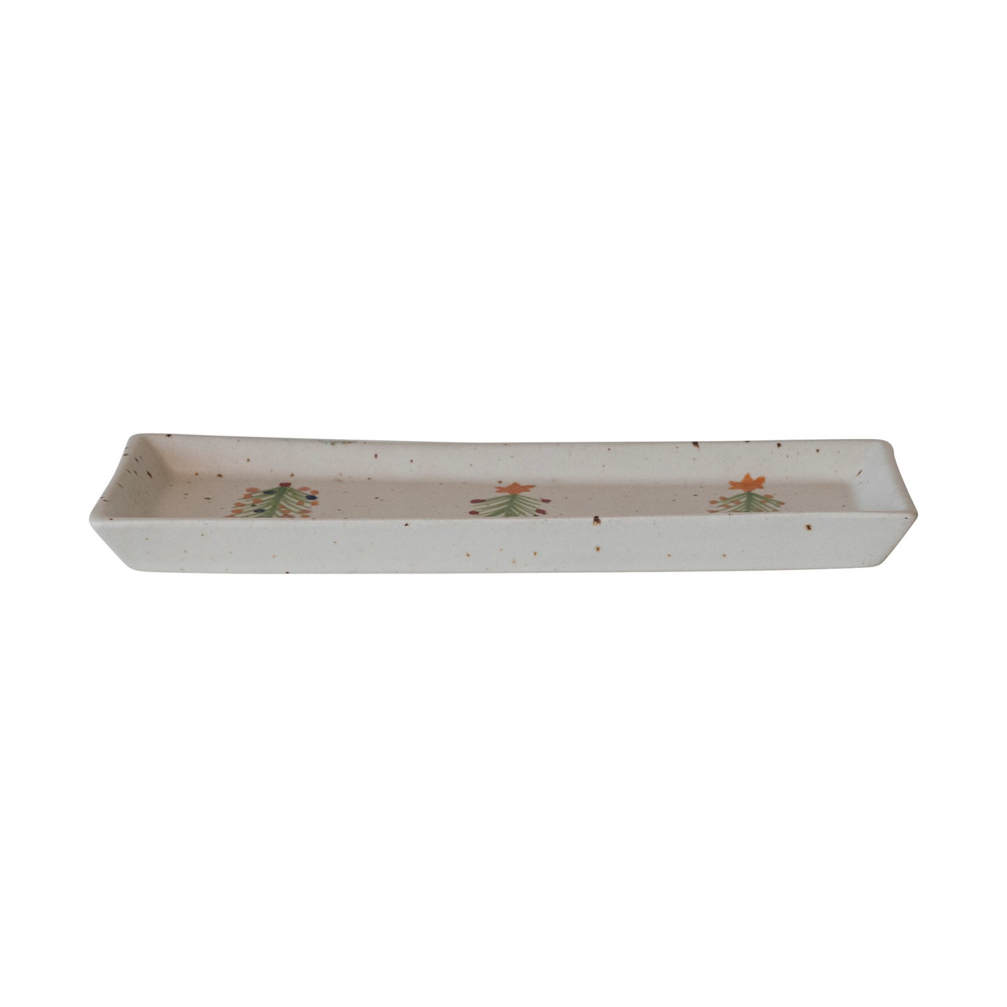 Stoneware Platter w/ Christmas Trees