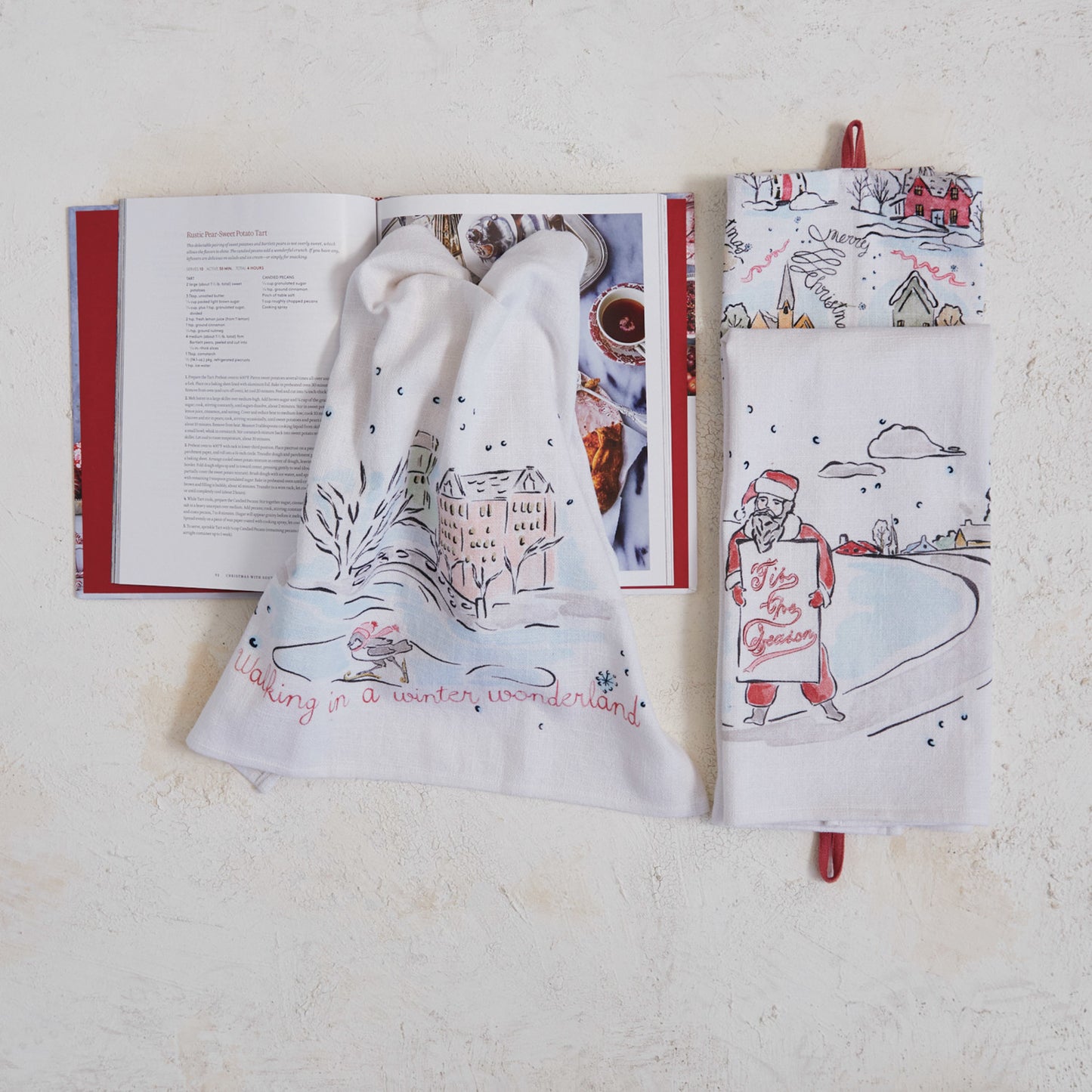 Holiday Scene Tea Towels