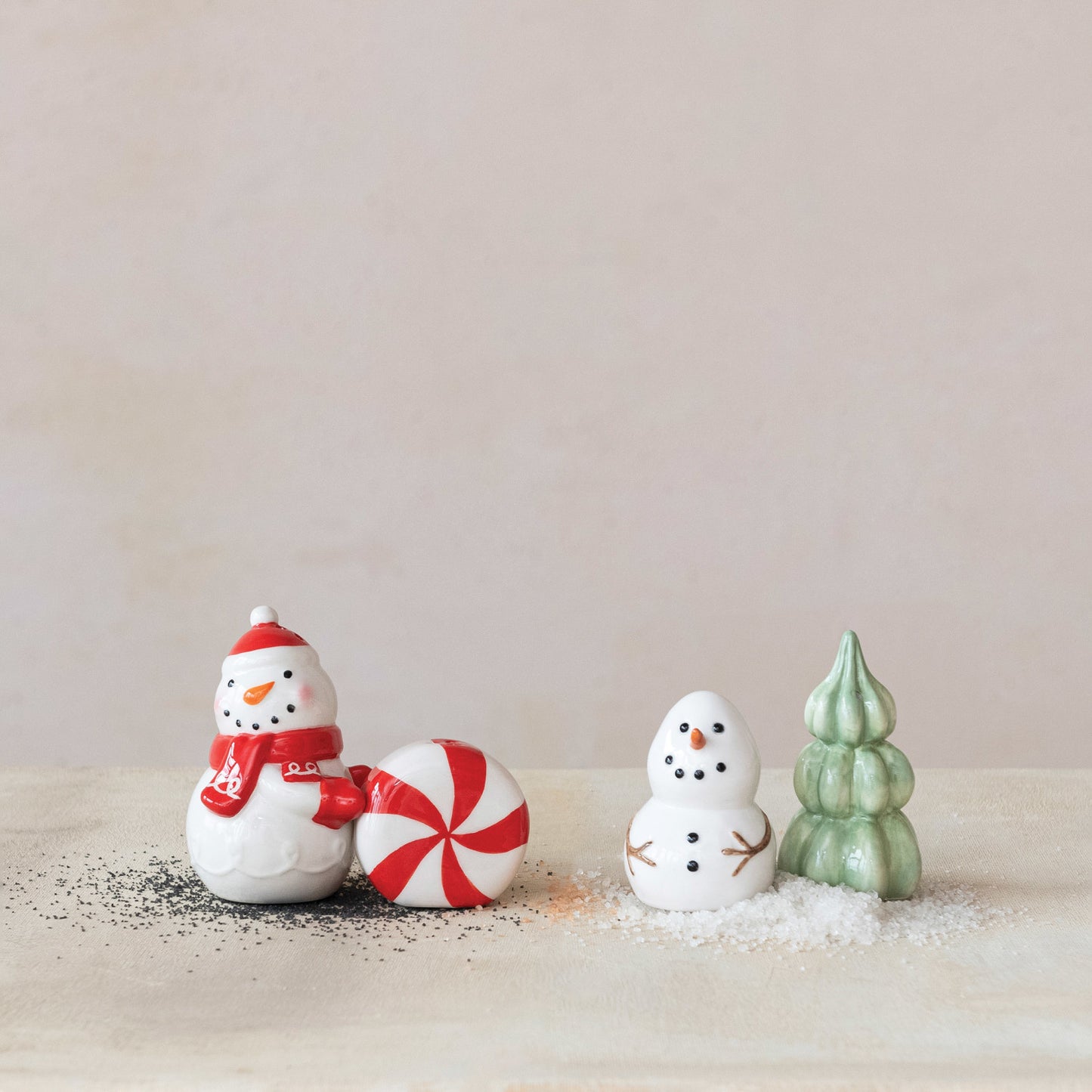 Snowman & Tree Salt & Pepper Shakers