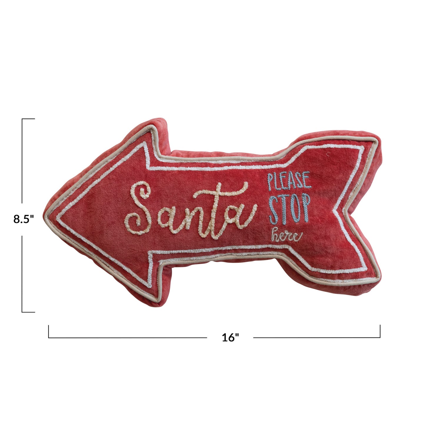 Santa Stop Here Pillow