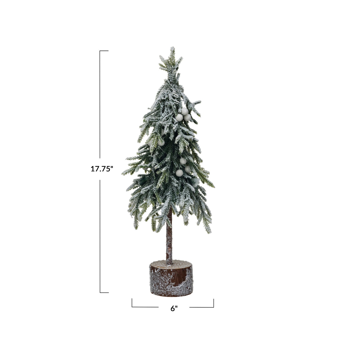 Faux Fir Tree w/ Wood Base