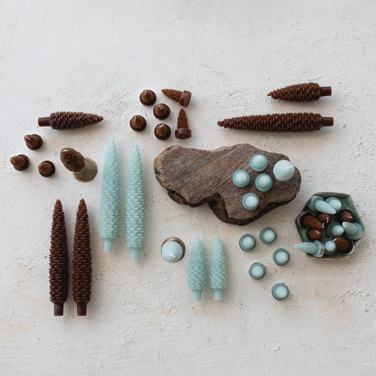 Pinecone Taper Candles