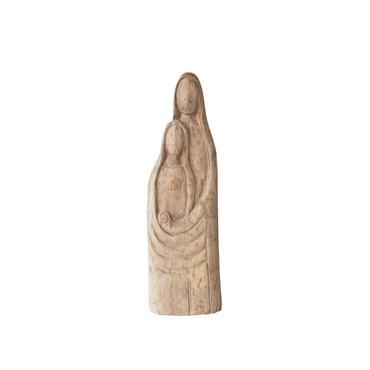 Hand-Carved Mango Wood Holy Family