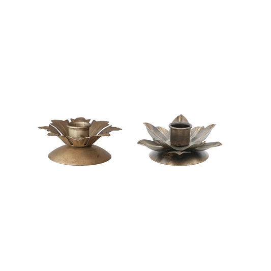Metal Floral Taper Holder