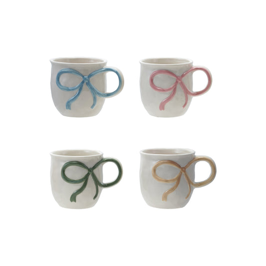 Stoneware Mug with Bow