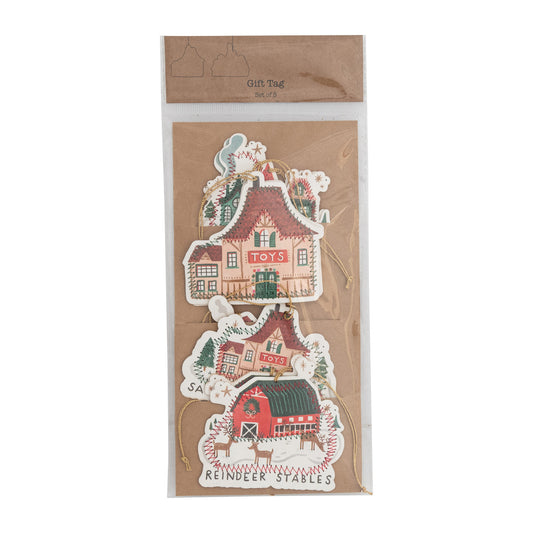 Paper North Pole Gift Tag Set