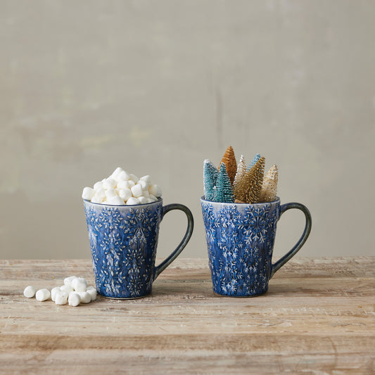 Debossed Stoneware Silent Night Mug