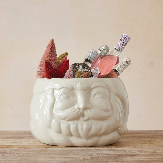 Santa Head Shaped Bottle Cooler/Container