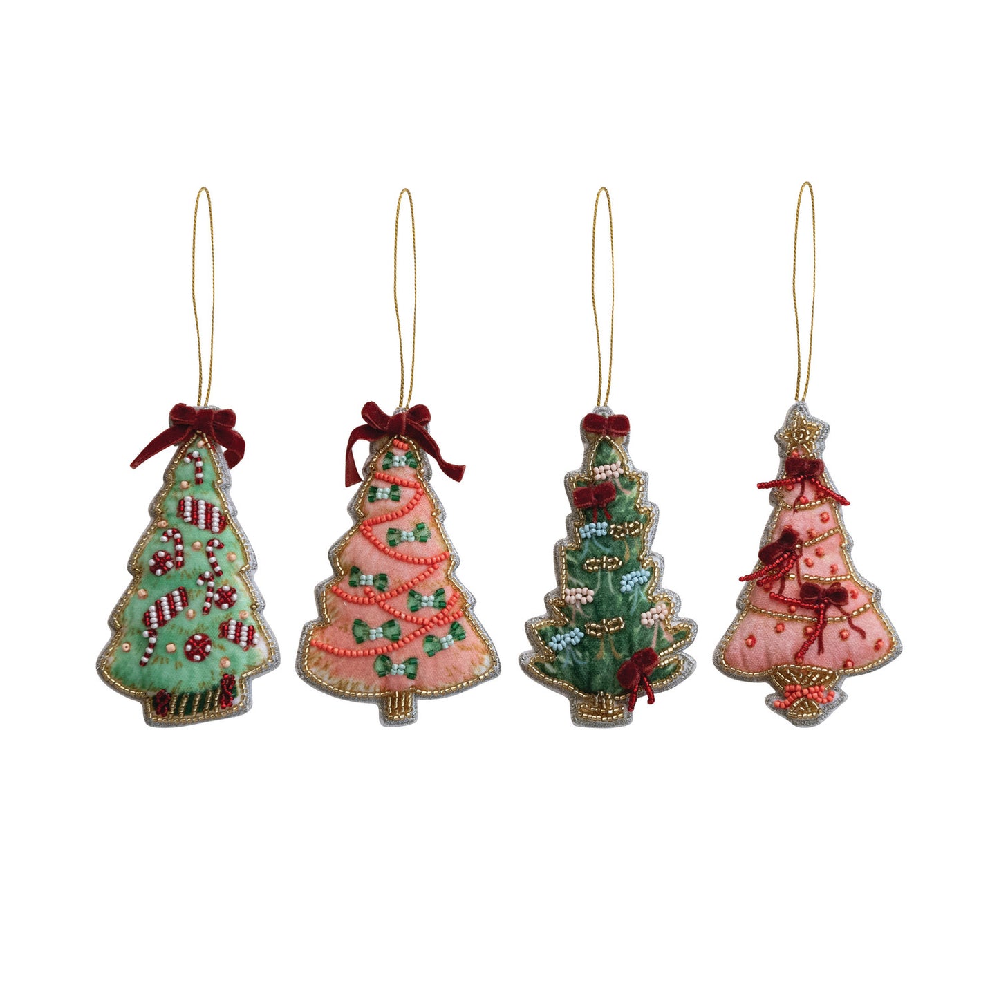 Beaded Tree Flet Ornament
