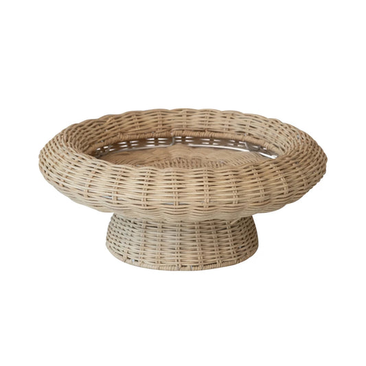 Rattan Pedestal Bowl