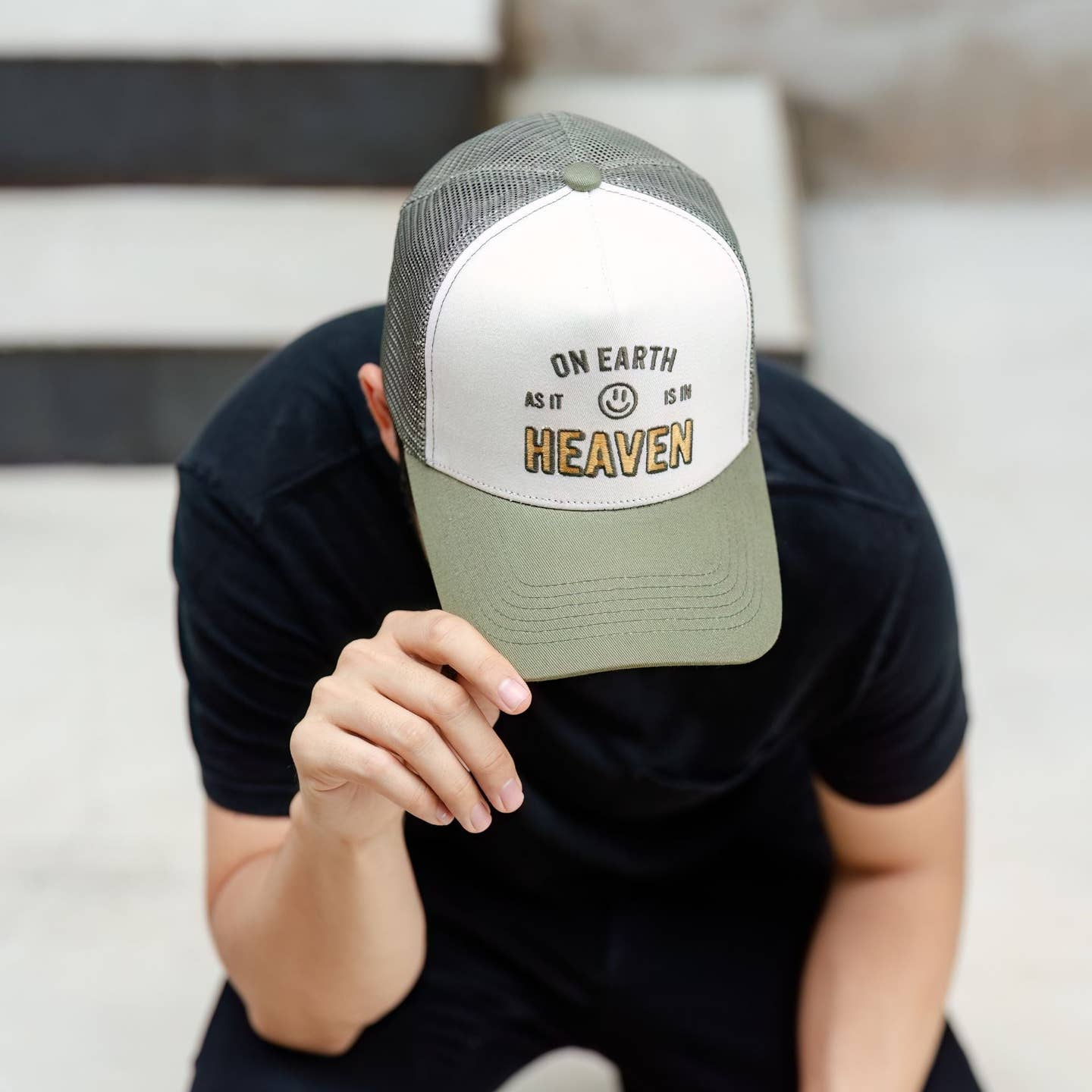 On Earth As It Is in Heaven Trucker Hat