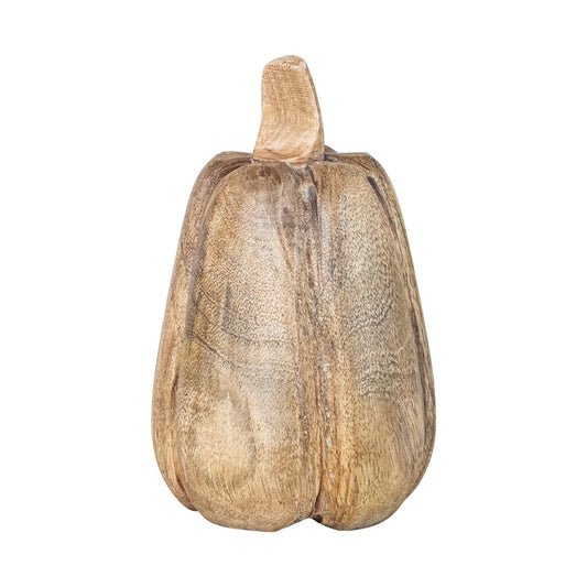 Carved Mango Wood Pumpkins